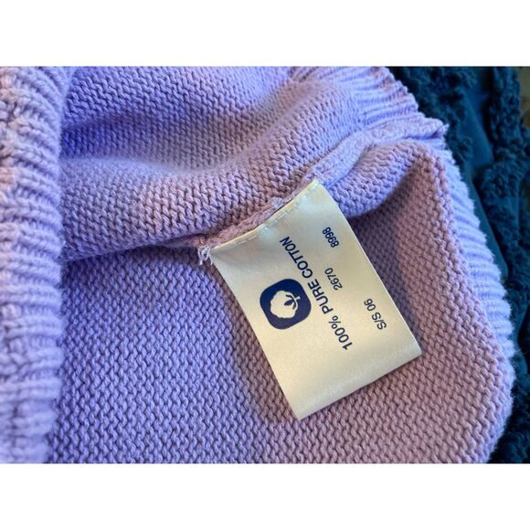 🧺Tulchan | Vintage Lavender 100% Cotton Sweater Tee | Small - Picture 3 of 5